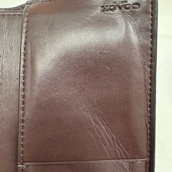 Coach black glitter embossed leather wallet. - Picture 9 of 10